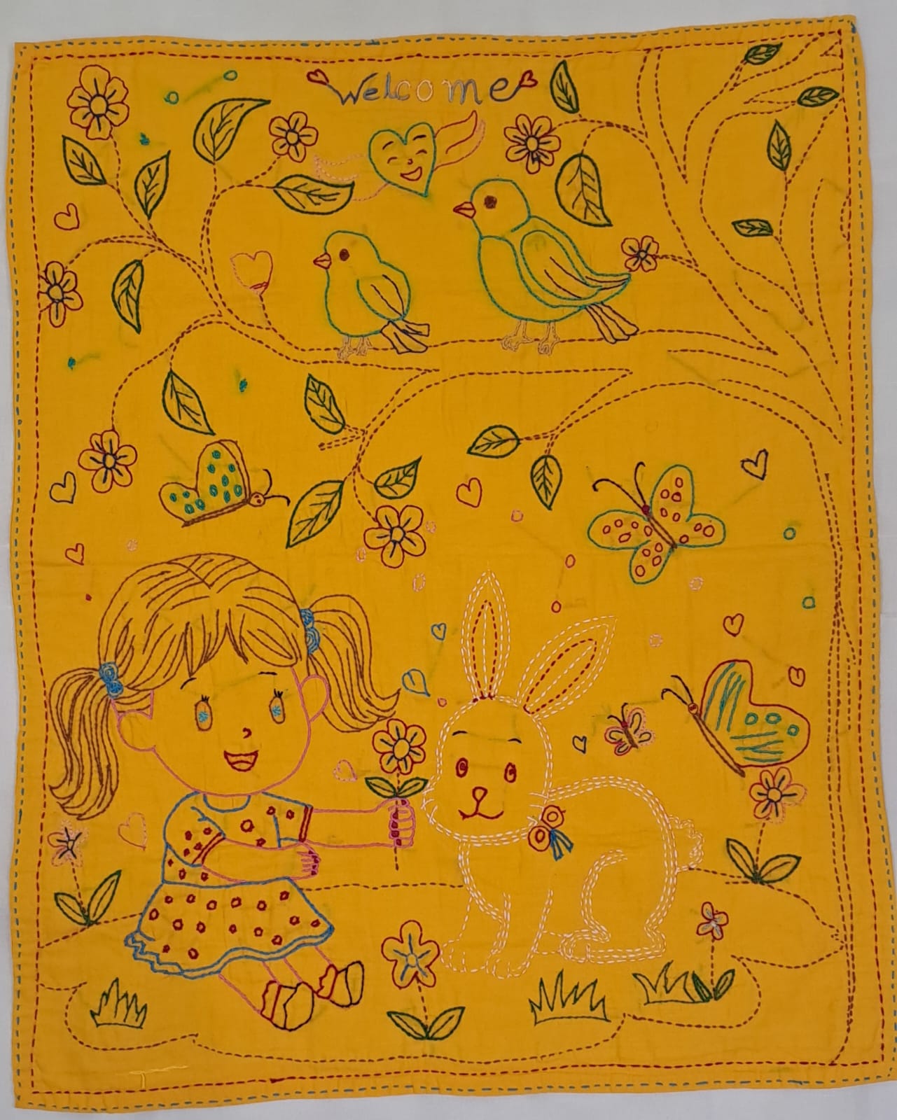 Baby Nakshi Kantha Quilt Blanket