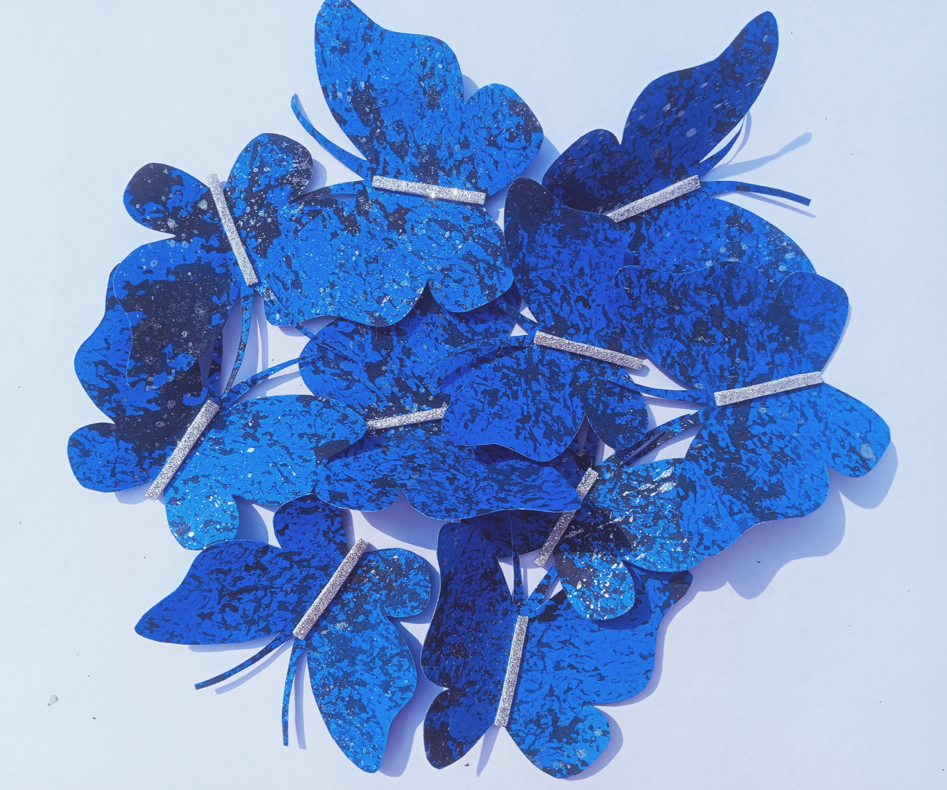 Royal Blue Butterfly Wall Stickers for Home Decor (Pack of 10)