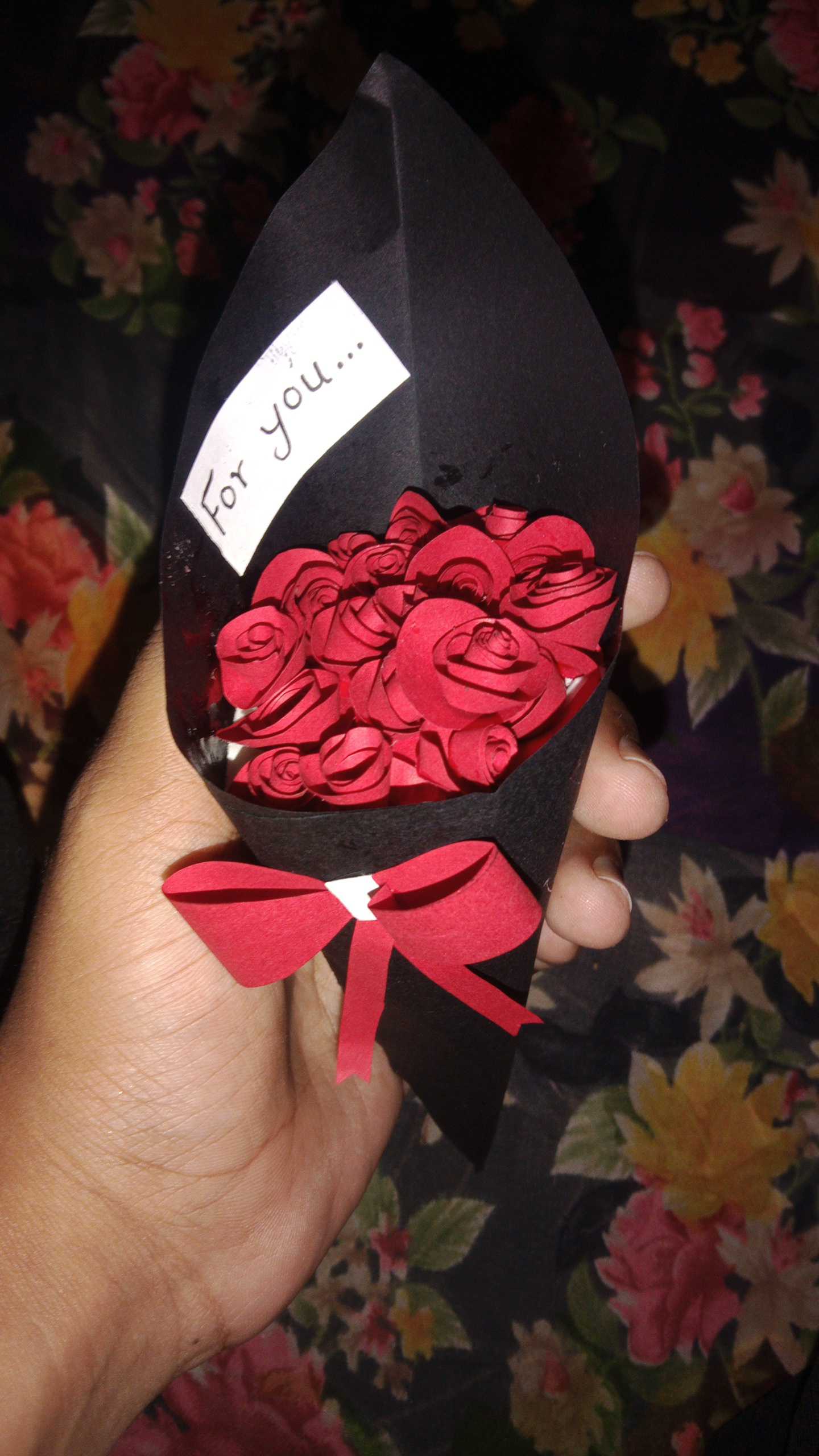 Handmade paper rose bouquet